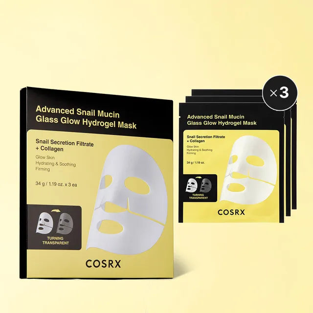 Advanced Snail Mucin Glass Glow Hydrogel Mascarilla (3pcs)