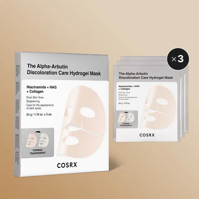 The Alpha-arbutin Discoloration Care Hydrogel Mascarilla (3pcs)