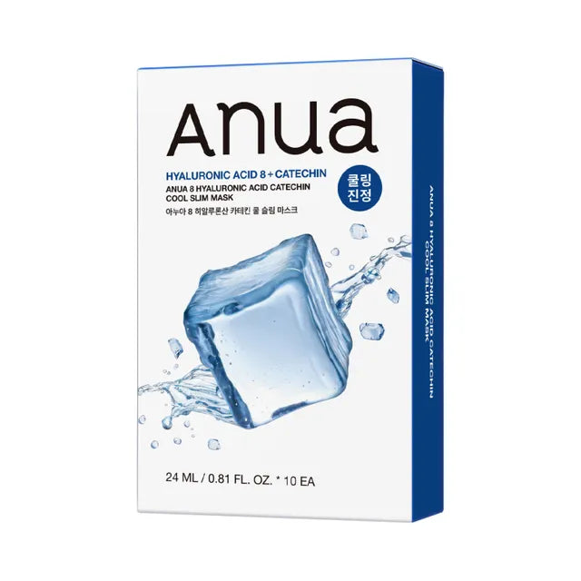 Hyaluronic Acid 8 Catechin Cool Slim Mascarilla Set (10pcs)