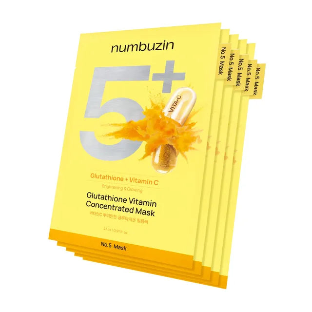 No.5+ Glutathione Vitamin Concentrated Mascarilla (5pcs)