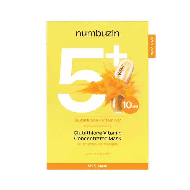 No.5+ Glutathione Vitamin Concentrated Mascarilla (10 pcs)